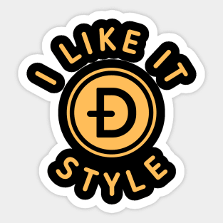 I Like It Doge Style Sticker